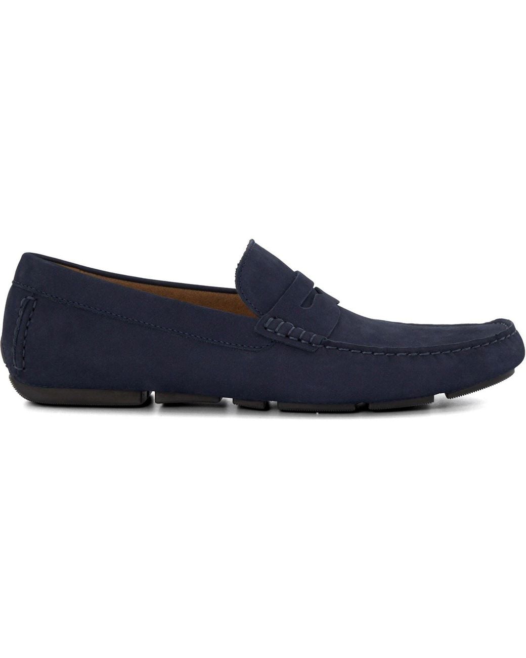 Dune Blue Bradlay Suede Moccasins Shoes for men