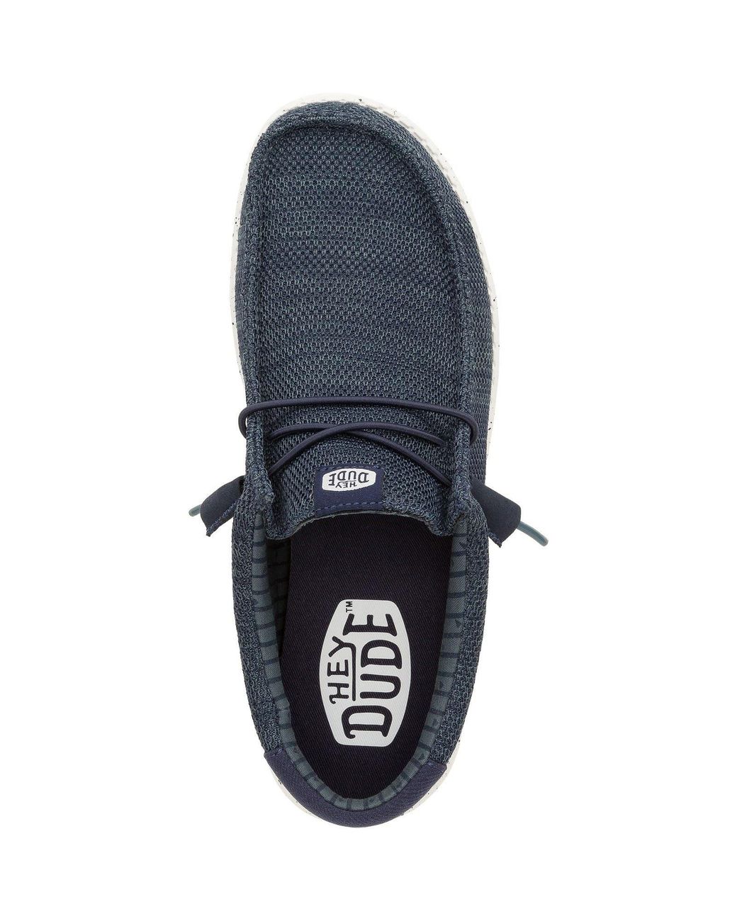 HeyDude Blue Wally Stretch Mesh Synthetic Shoes for men