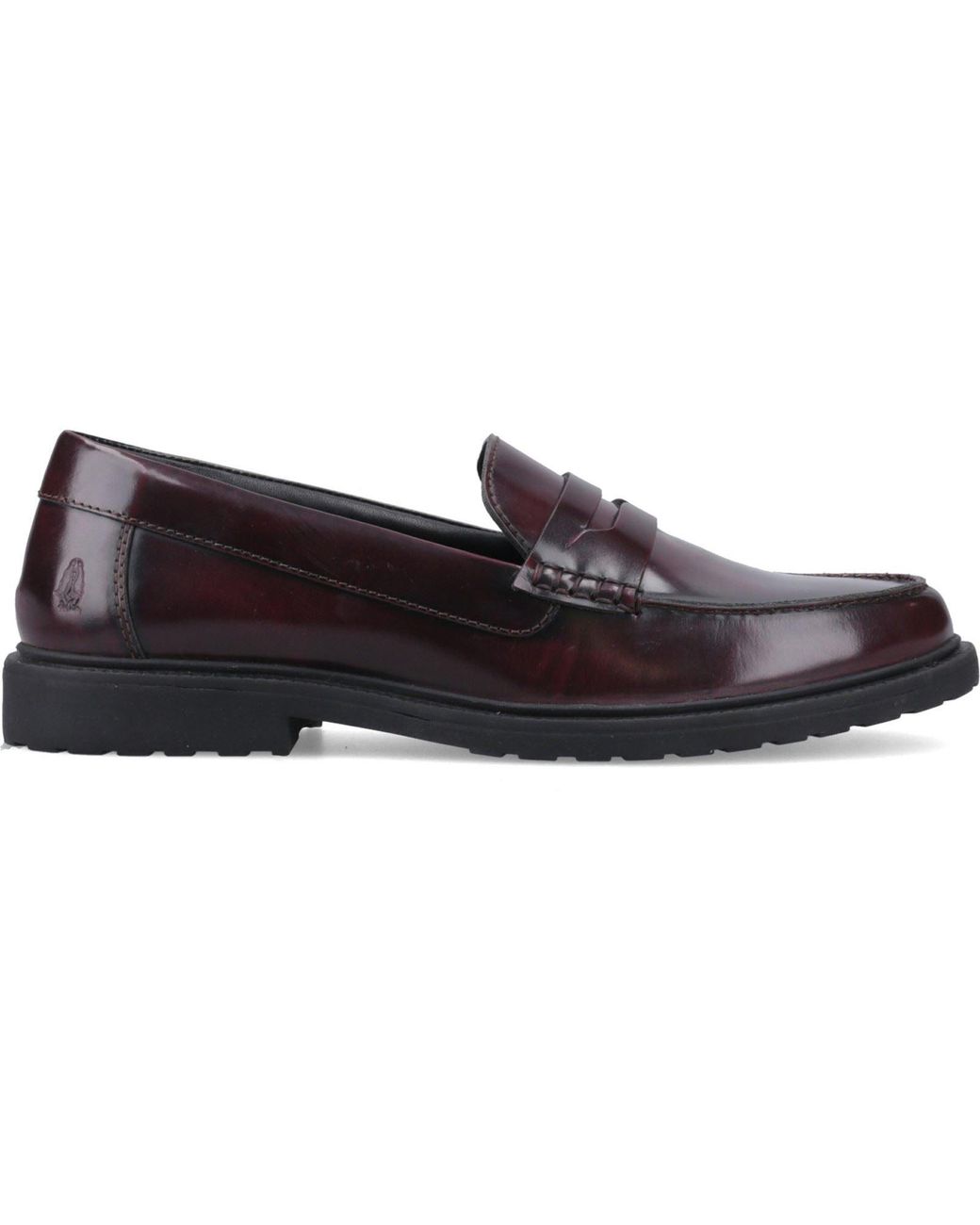 Hush Puppies Brown Verity Slip On Leather Plum Loafers