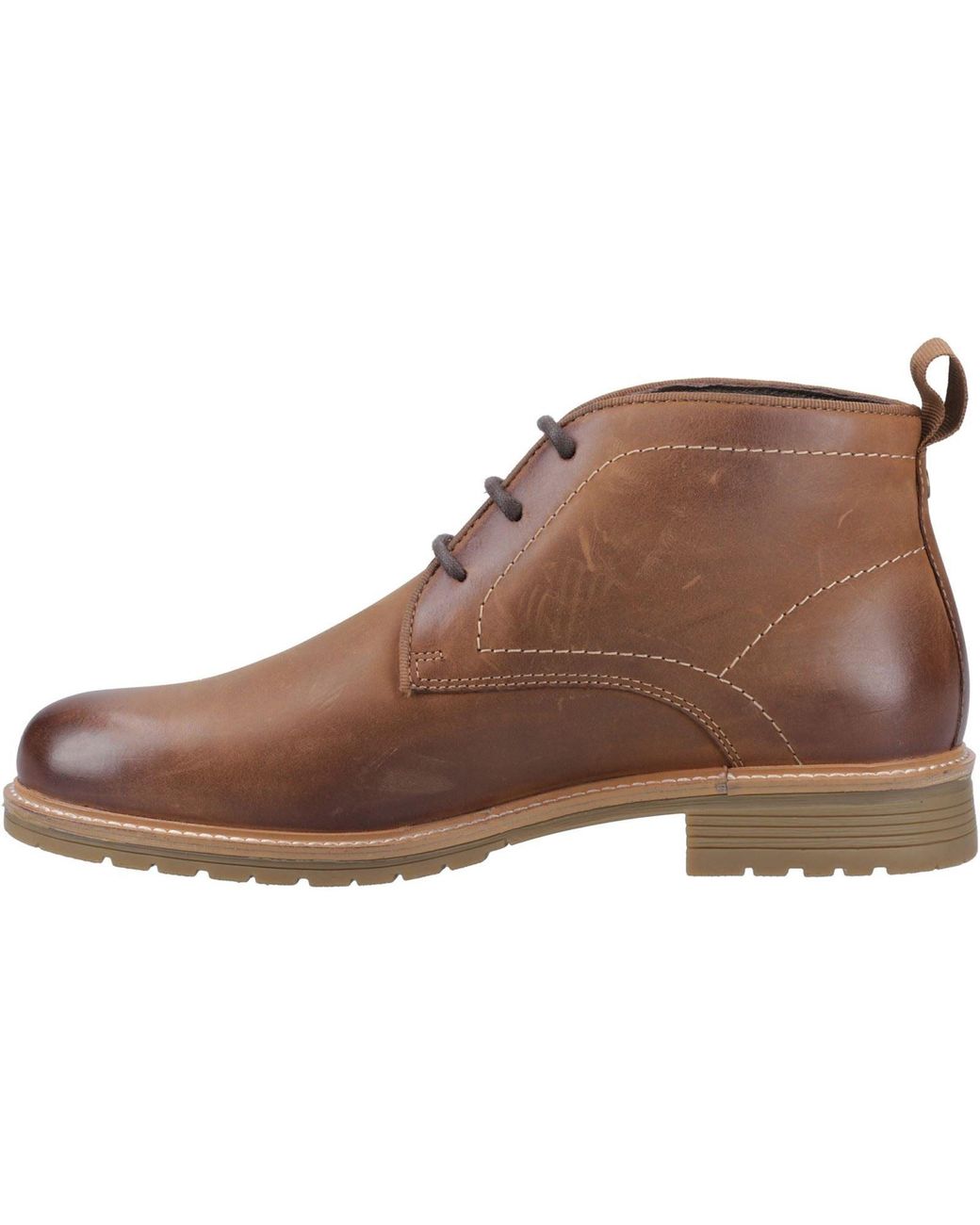 Hunter Brown Jura Leather Dark Tan Ankle Boots for men