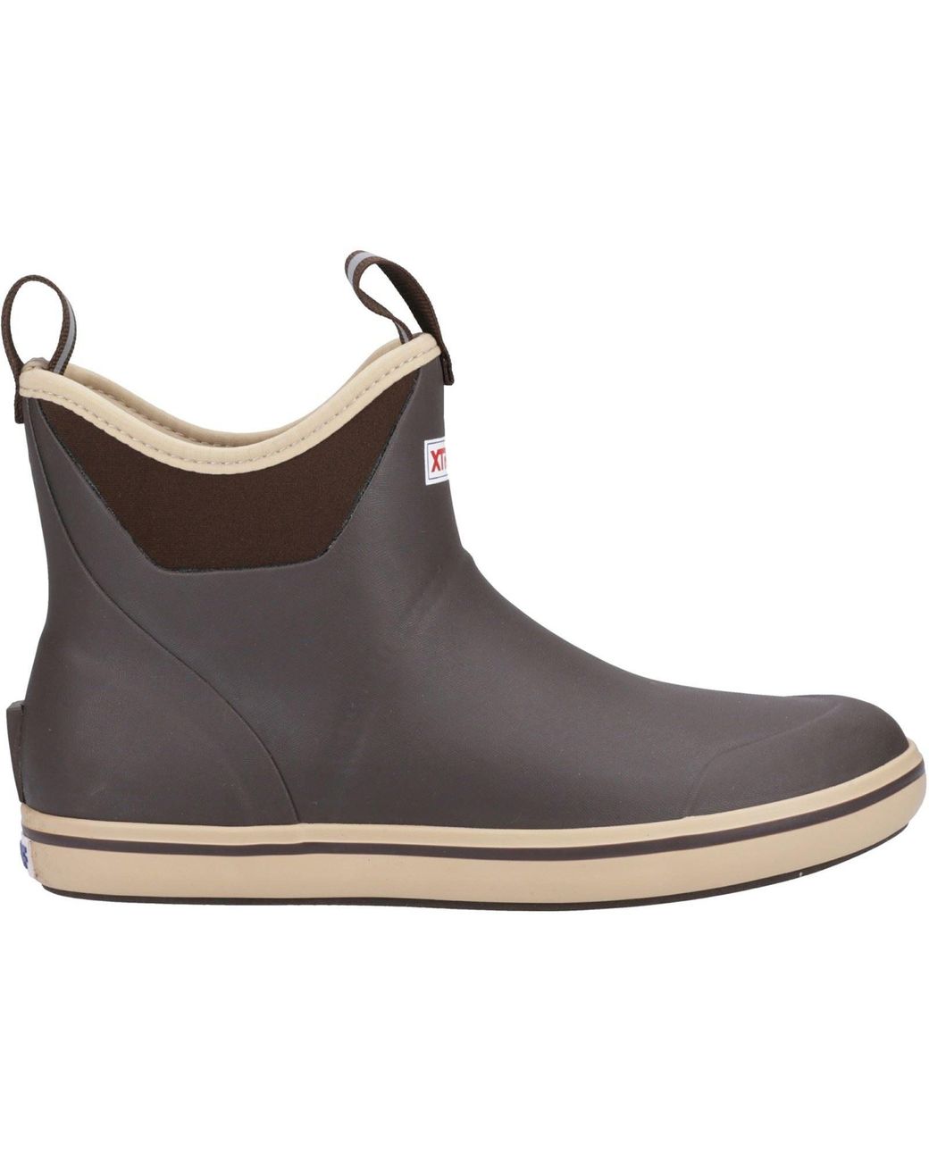 XtraTuf Brown Ankle Deck Rubber/Tan Wellington Boots