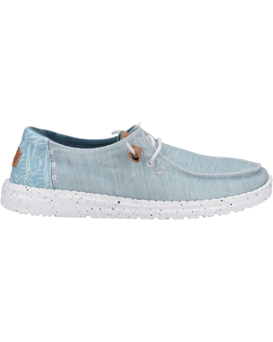 HeyDude Blue Wendy Heathered Slub Tropical Linen/Lyocell/Cotton Shoes
