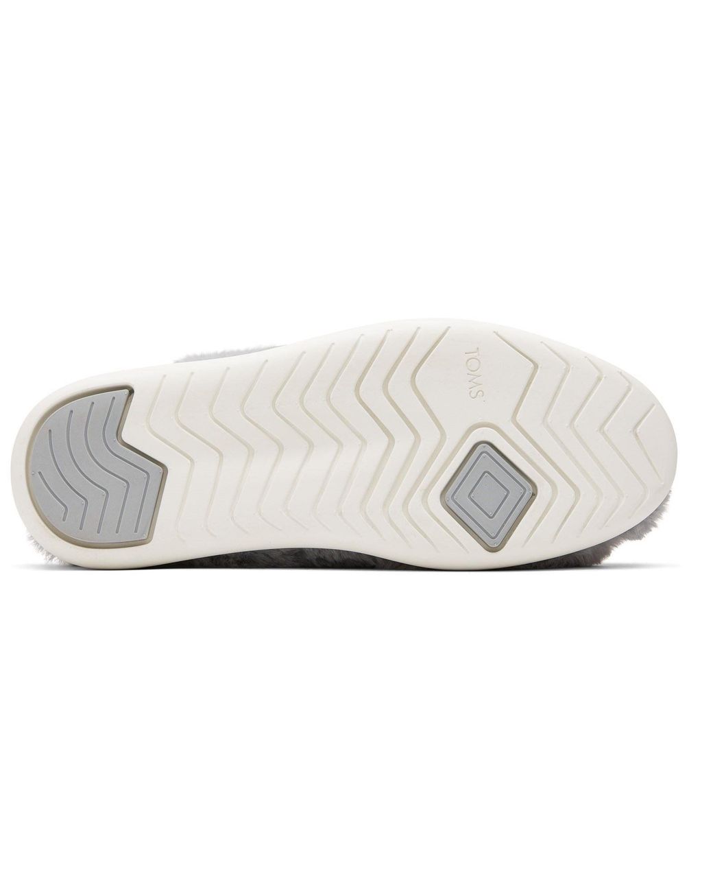 TOMS Gray Alpargata Mallo Polyester Faux Fux Mid Faux Fur Mules