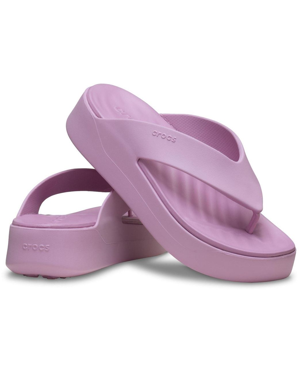 CROCSTM Purple Getaway Platform Synthetic Hydrangea Sandals