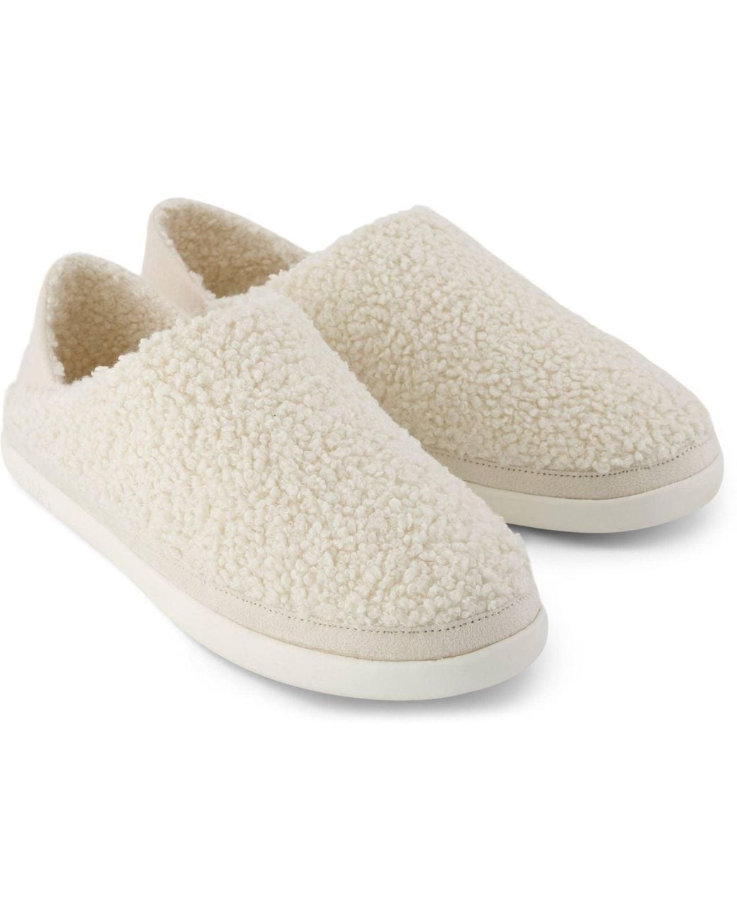 TOMS White Ezra Polyester Slippers