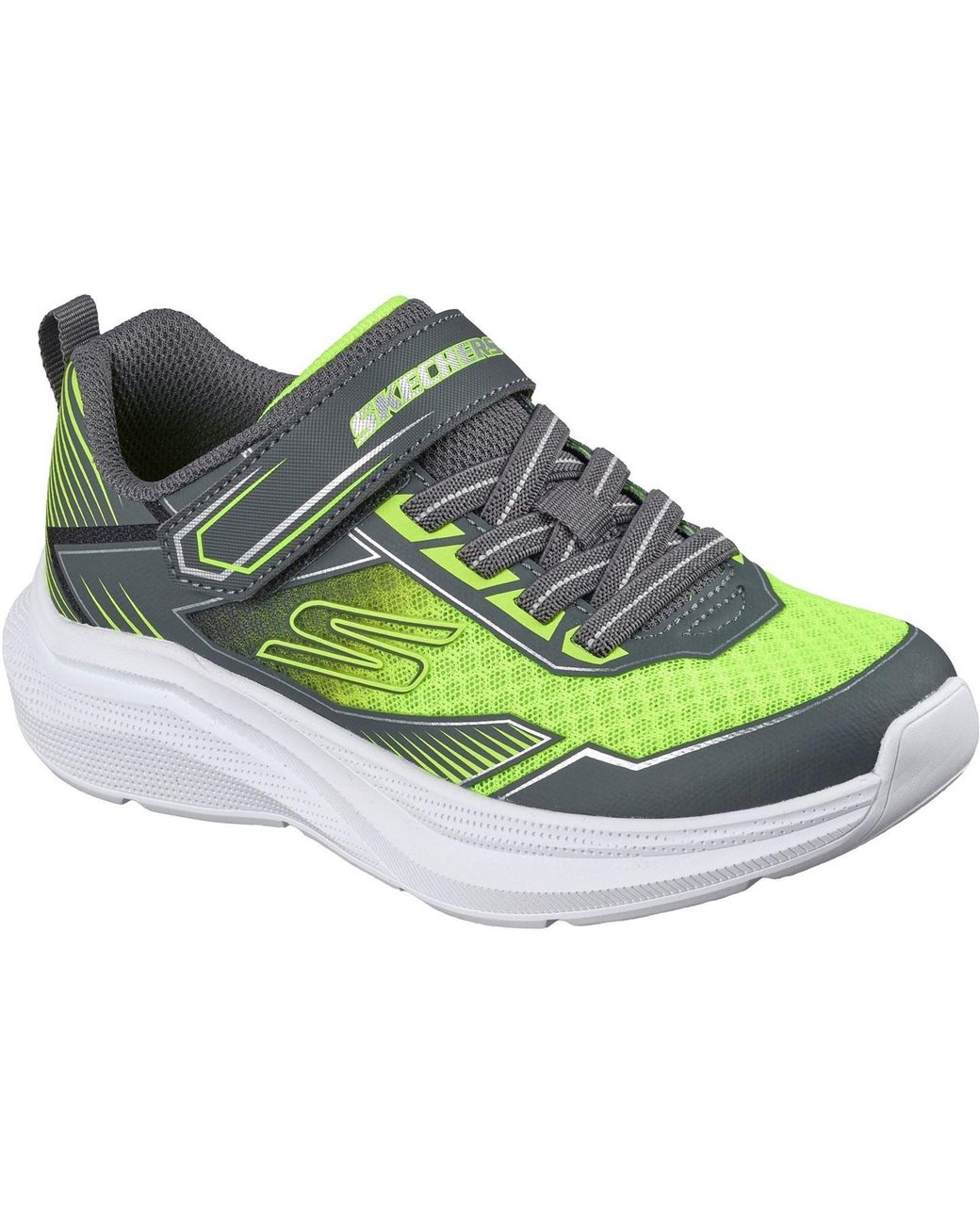 Skechers Green Microspec Velocity Grid-Drift Charcoal/ & Trainers