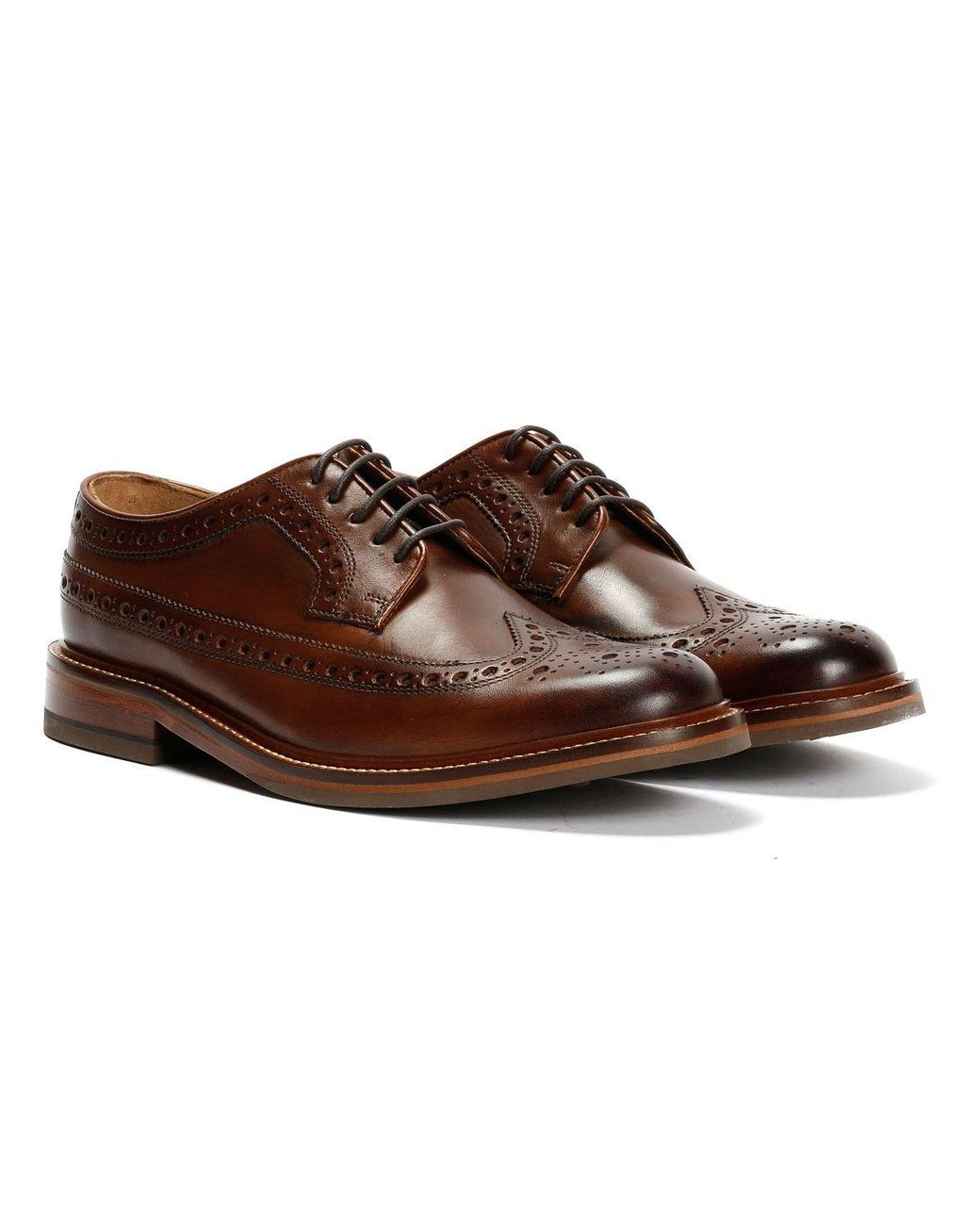 Chapman & Moore Brown Longwing Brogue Country Leather Choco Shoes for men