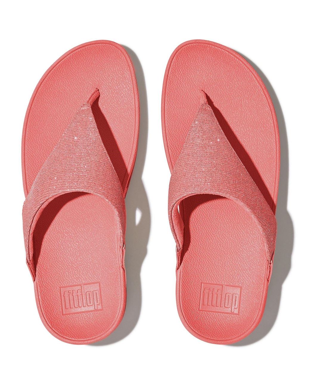 Fitflop Pink Lulu Shimmerlux Polyester Rosy Coral Sandals