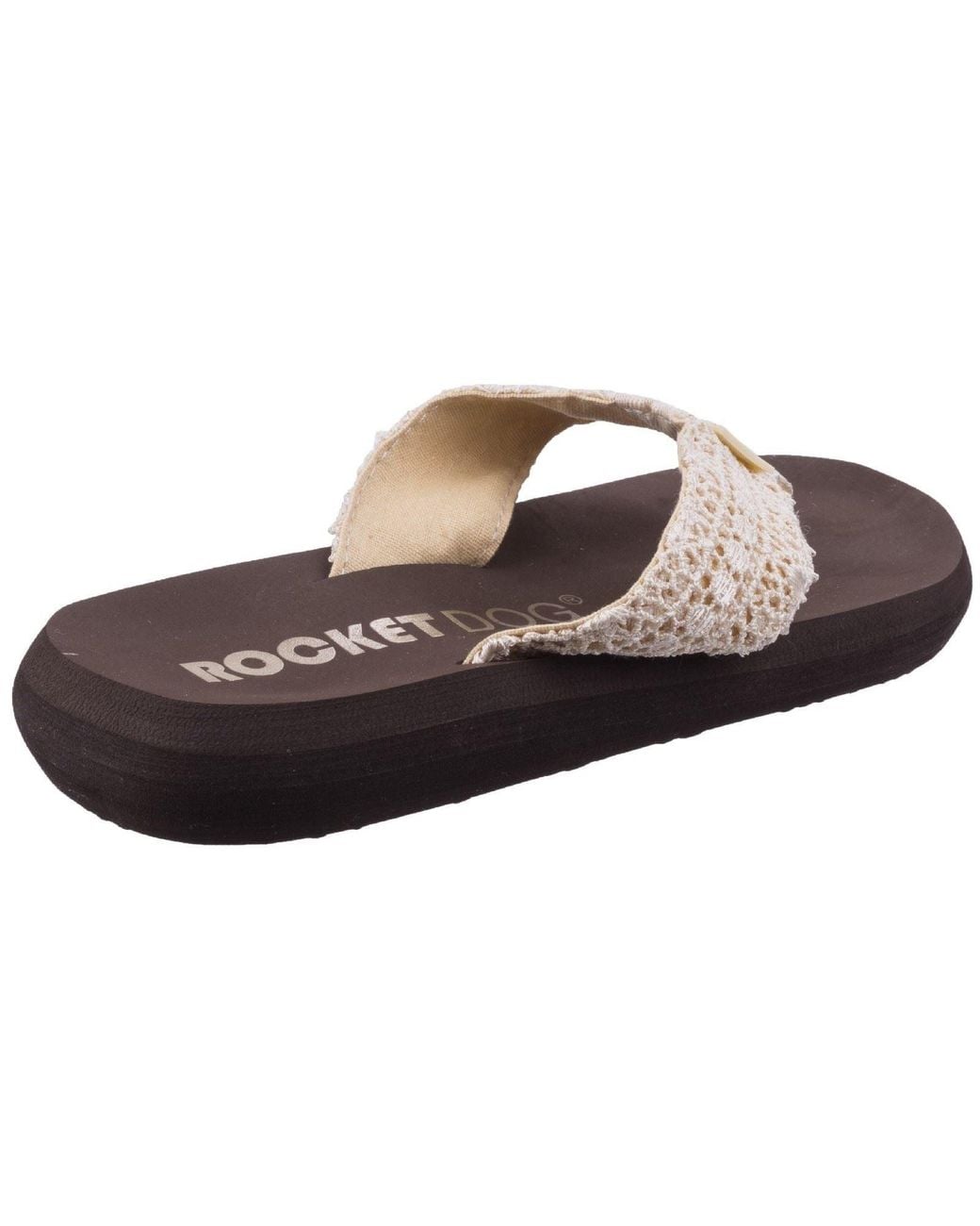 Rocket Dog Brown Spotlight Lima Fabric Multi Flip Flops