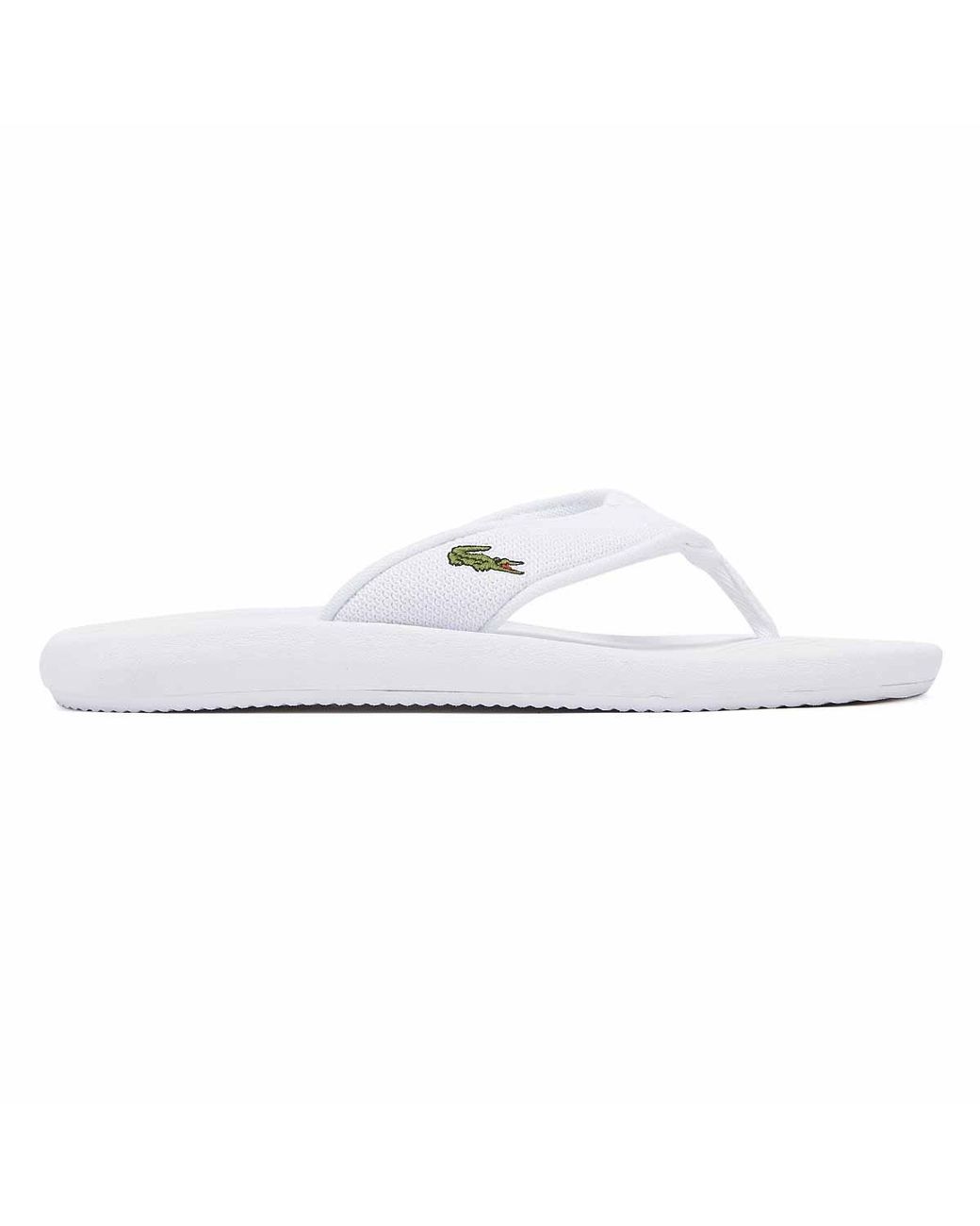 Lacoste Croco 219 2 Mens White Flip Flops for Men Lyst UK