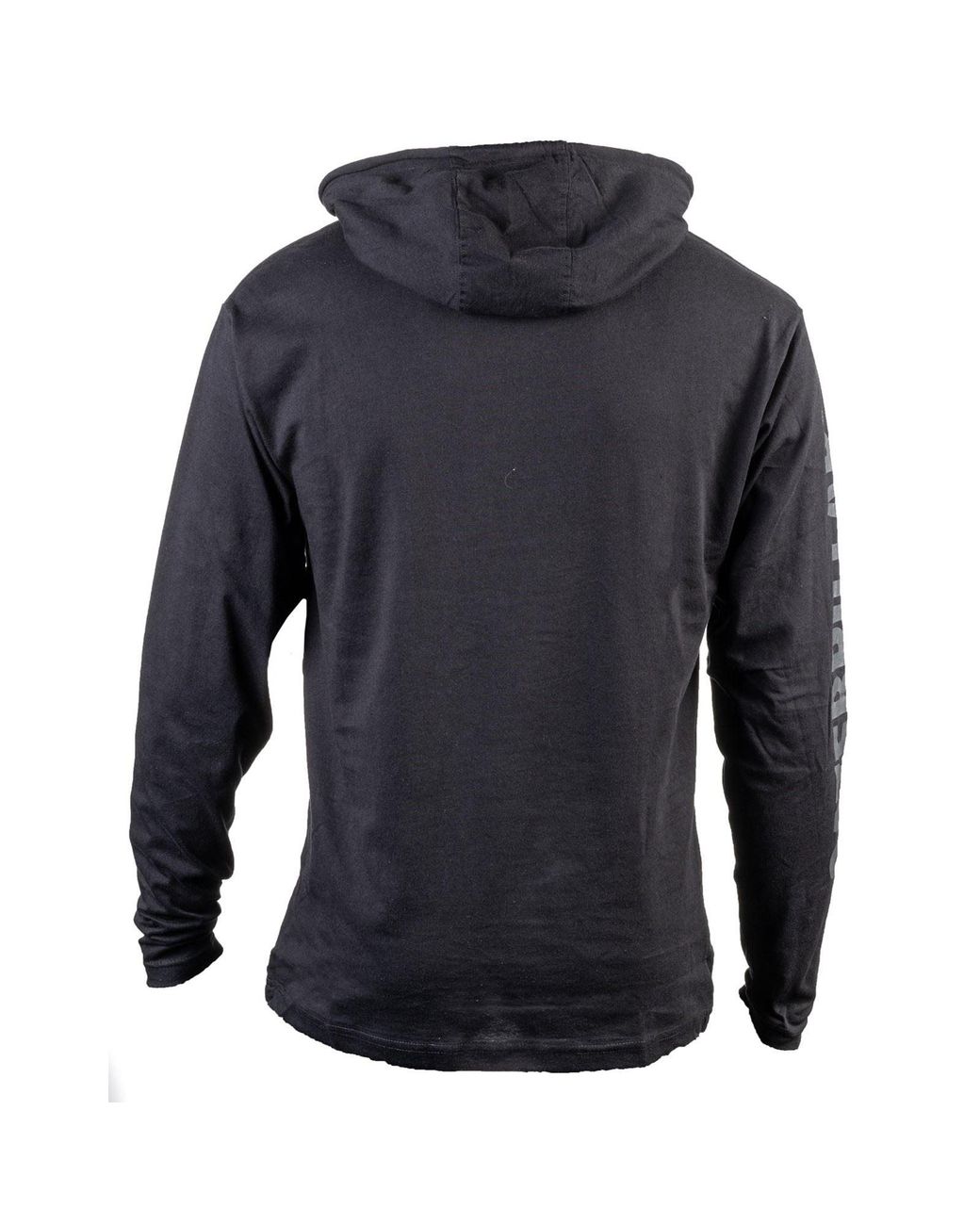 Caterpillar Black Hooded Long Sleeve Cotton T-Shirt for men