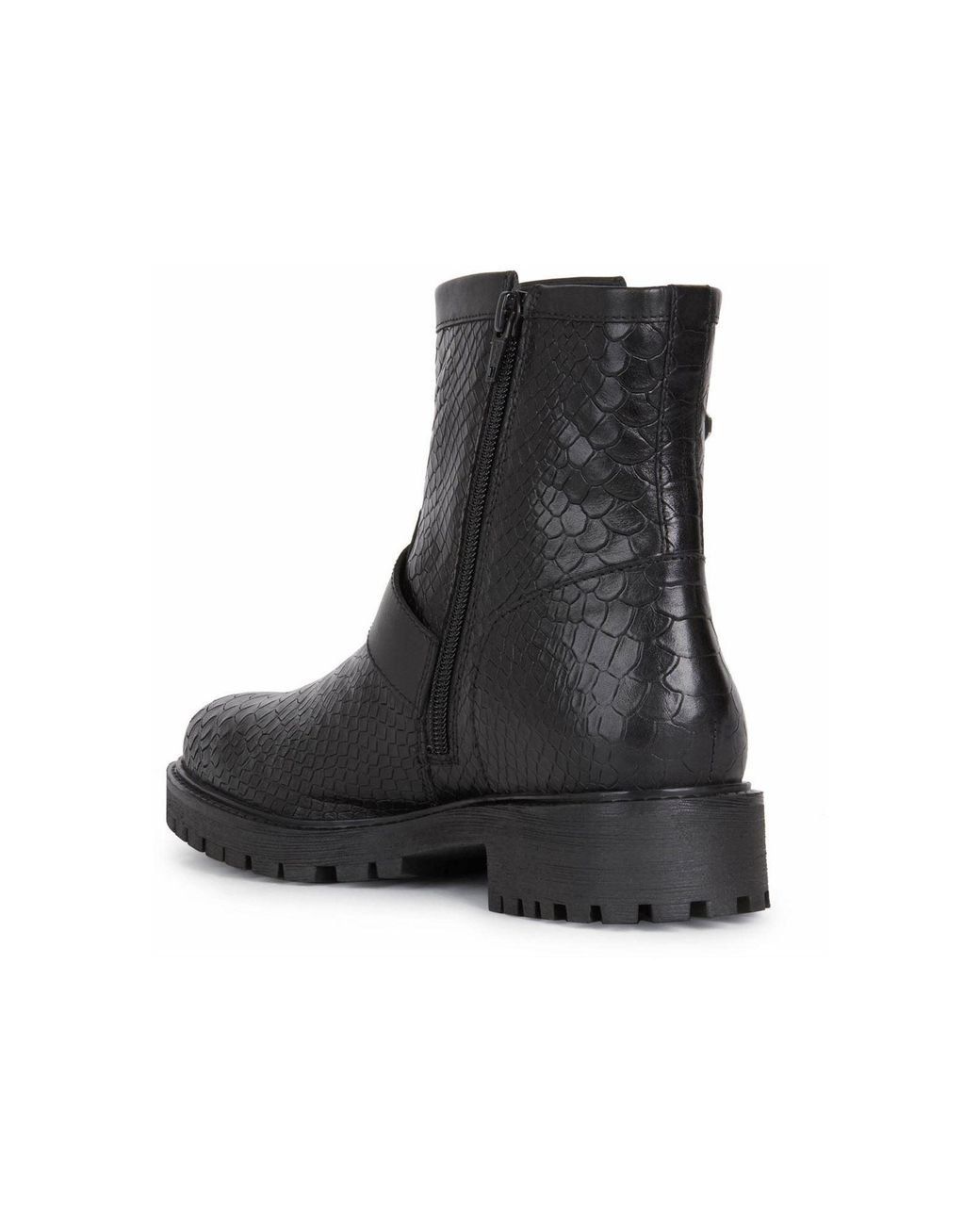 Geox Hoara 90% Leather Bovine Coated-10% Leather Bovine Nappa Women's Black Boots