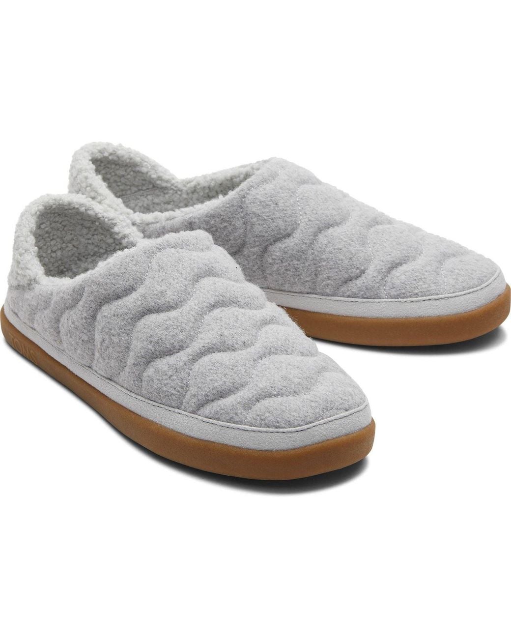 TOMS Gray Ezra Polyester Raindrop Slippers