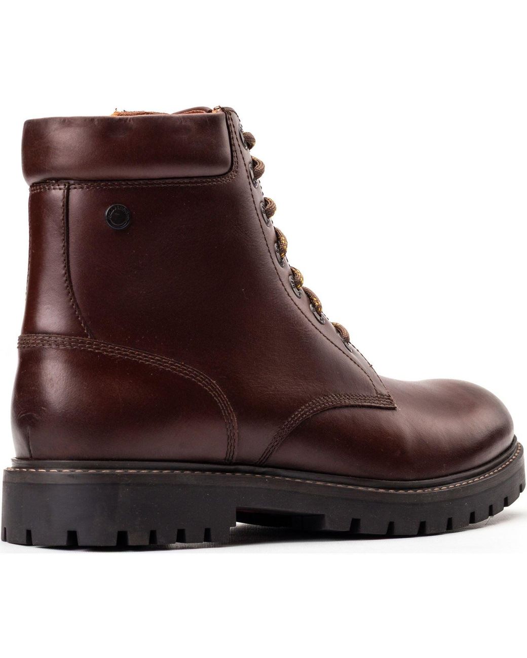 Base London Brown Nickel Leather Ankle Boots