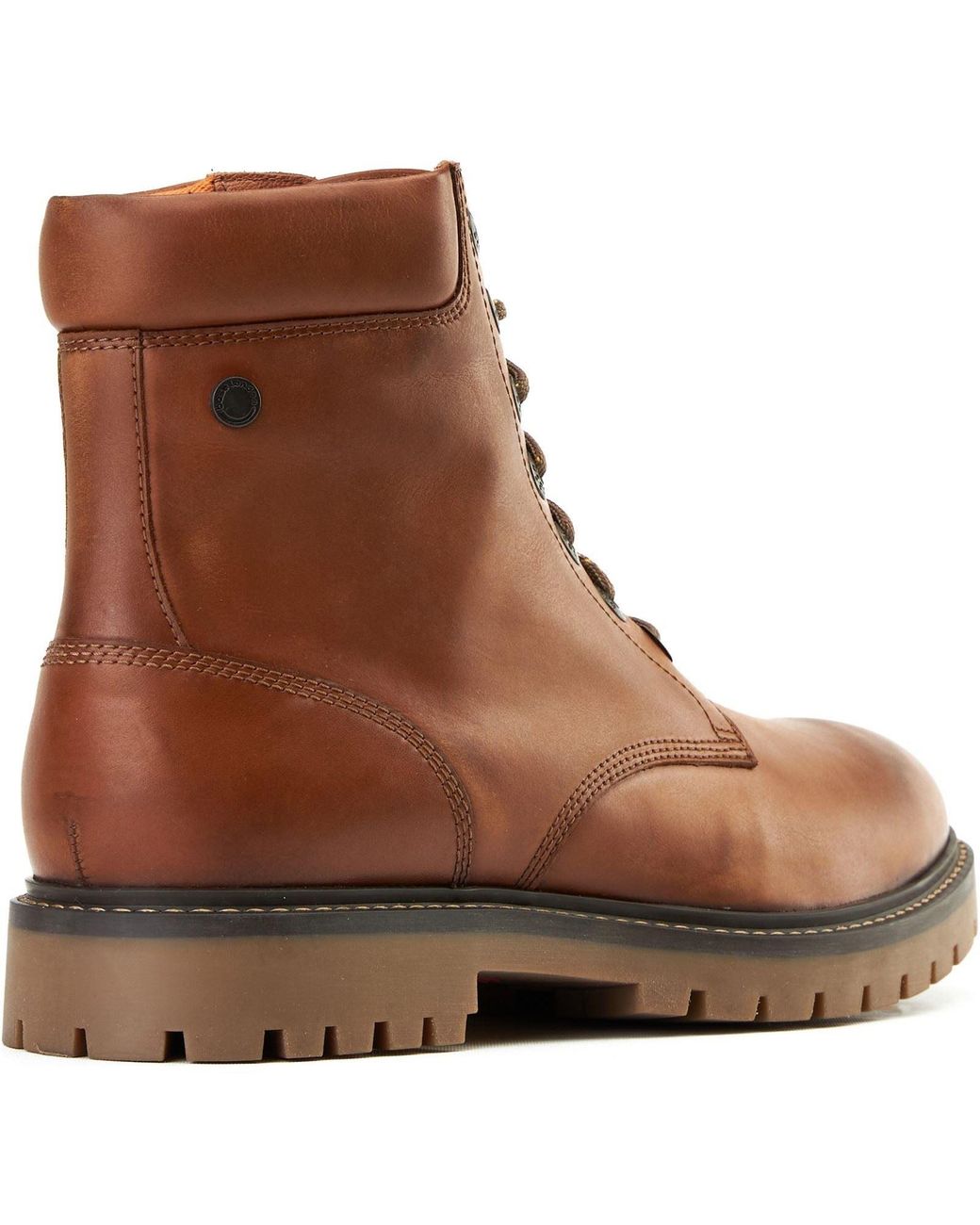 Base London Brown Nickel Leather Ankle Boots