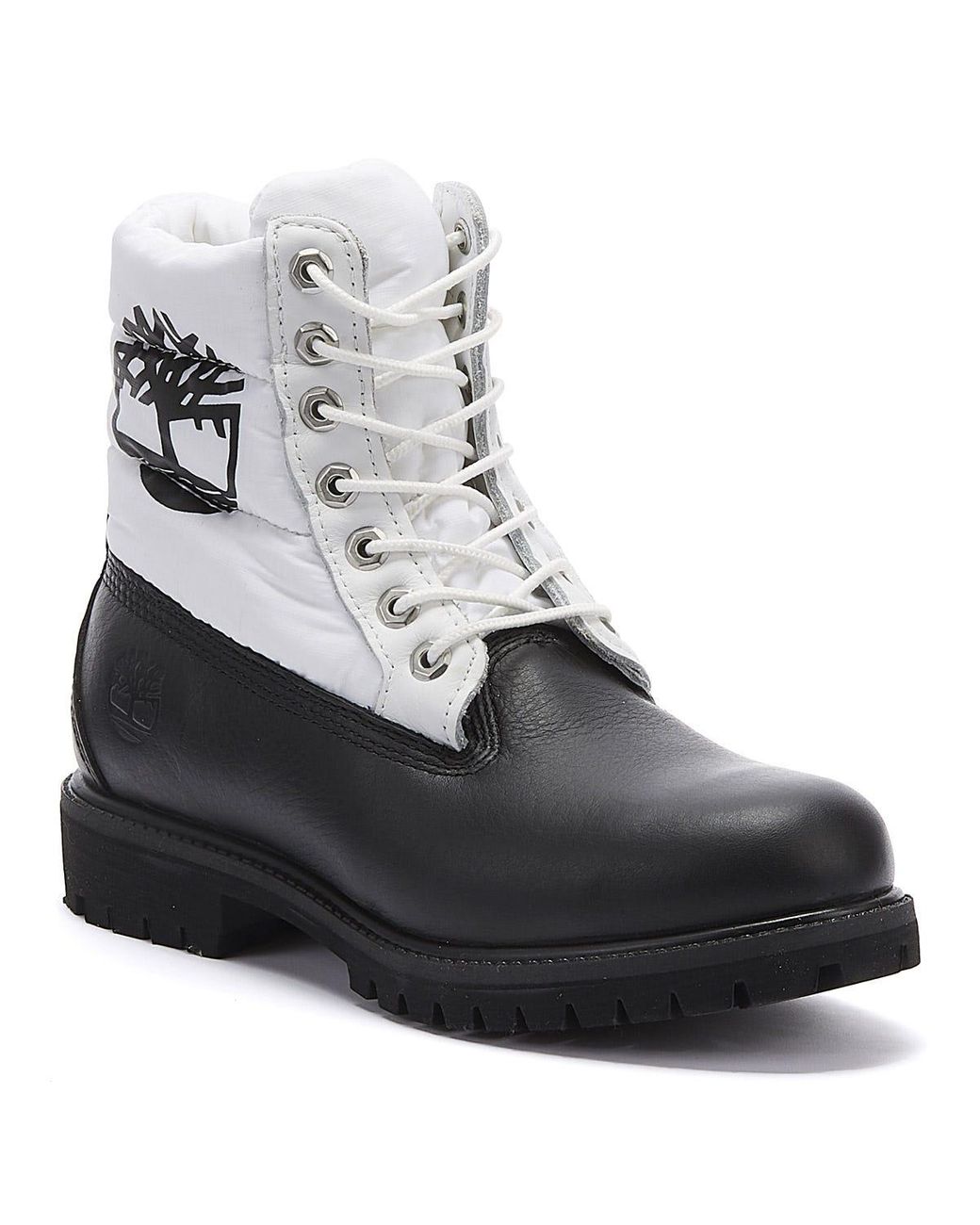 timberland boots black and white