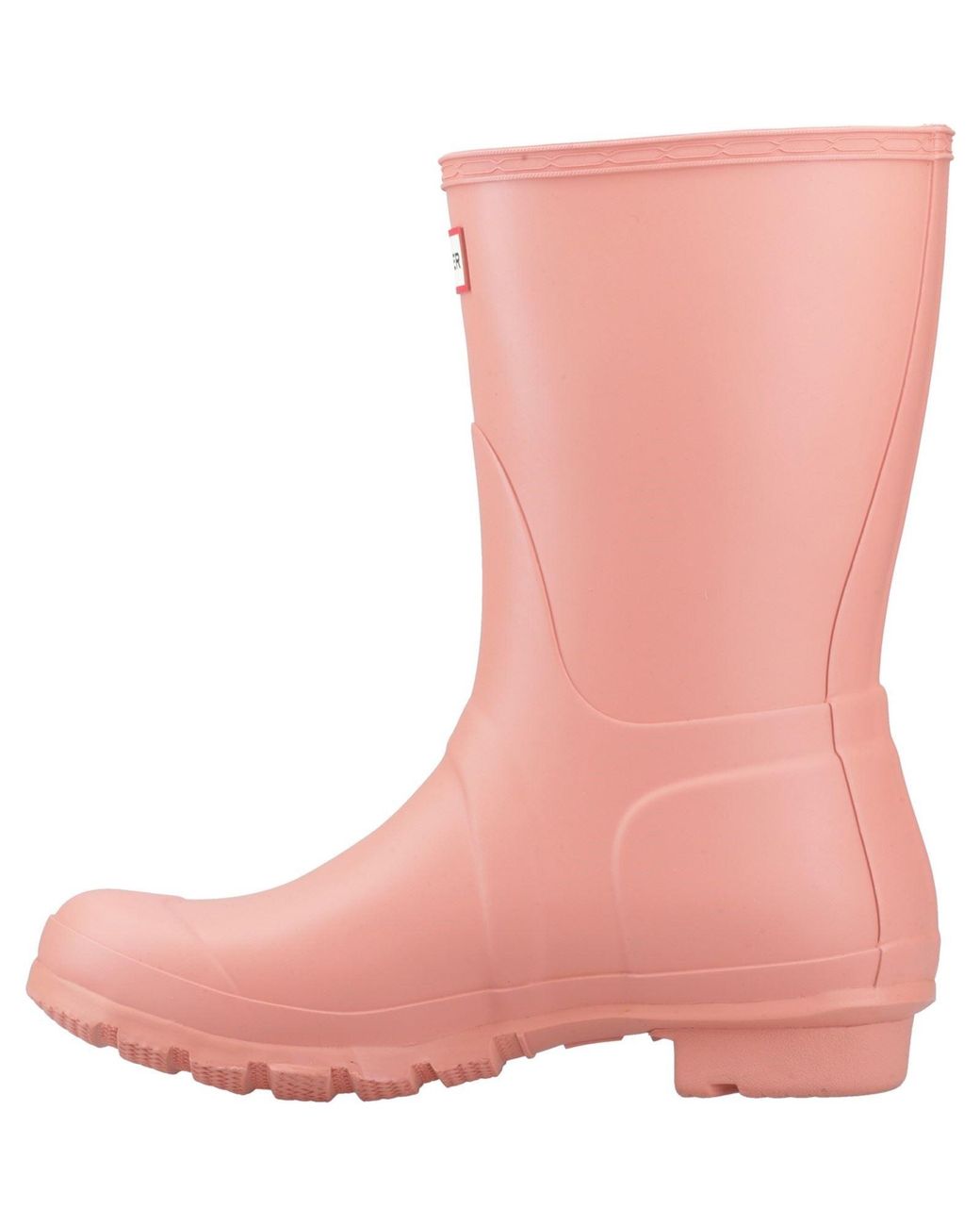 Hunter Pink Original Short Boot Rubber Terracotta Wellington Boots