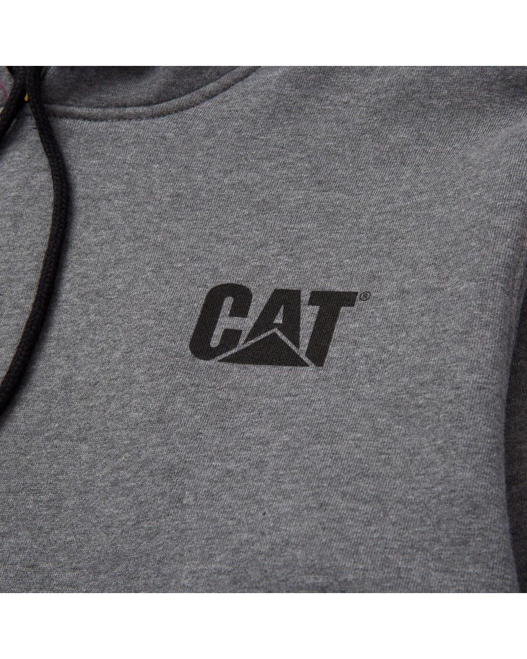 Caterpillar Gray Trademark Banner Cotton Hoodie for men