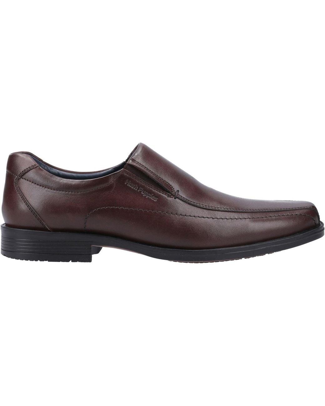 Hush Puppies Brown Brody Leather Chocolate Slip-On Shoes for men