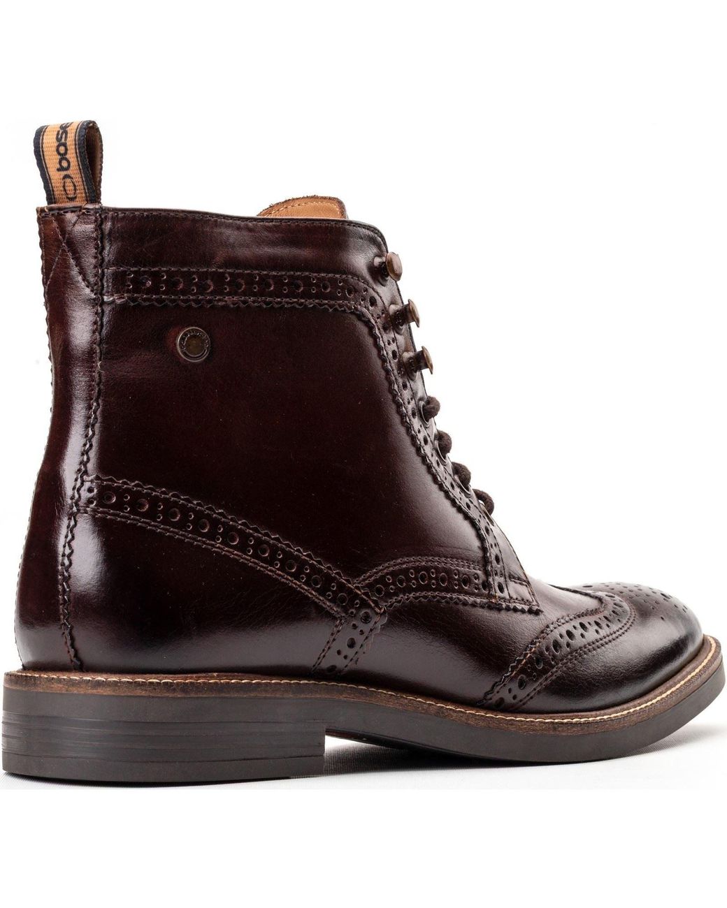 Base London Brown Bristol Leather Burnt Brogues Shoes