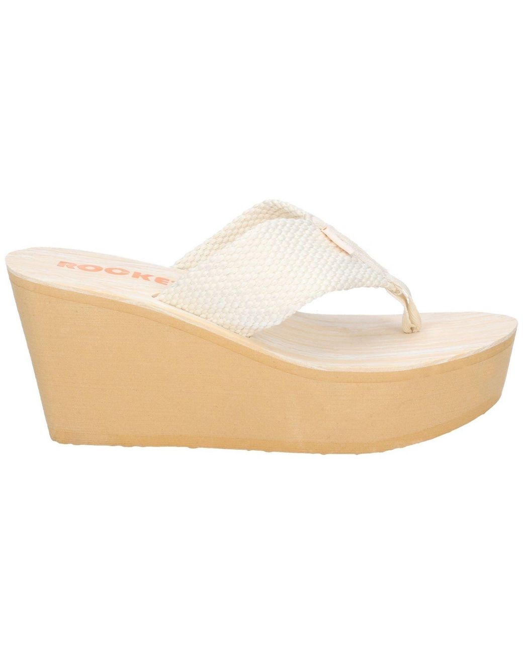 Rocket Dog White Diver Nylon Wedges