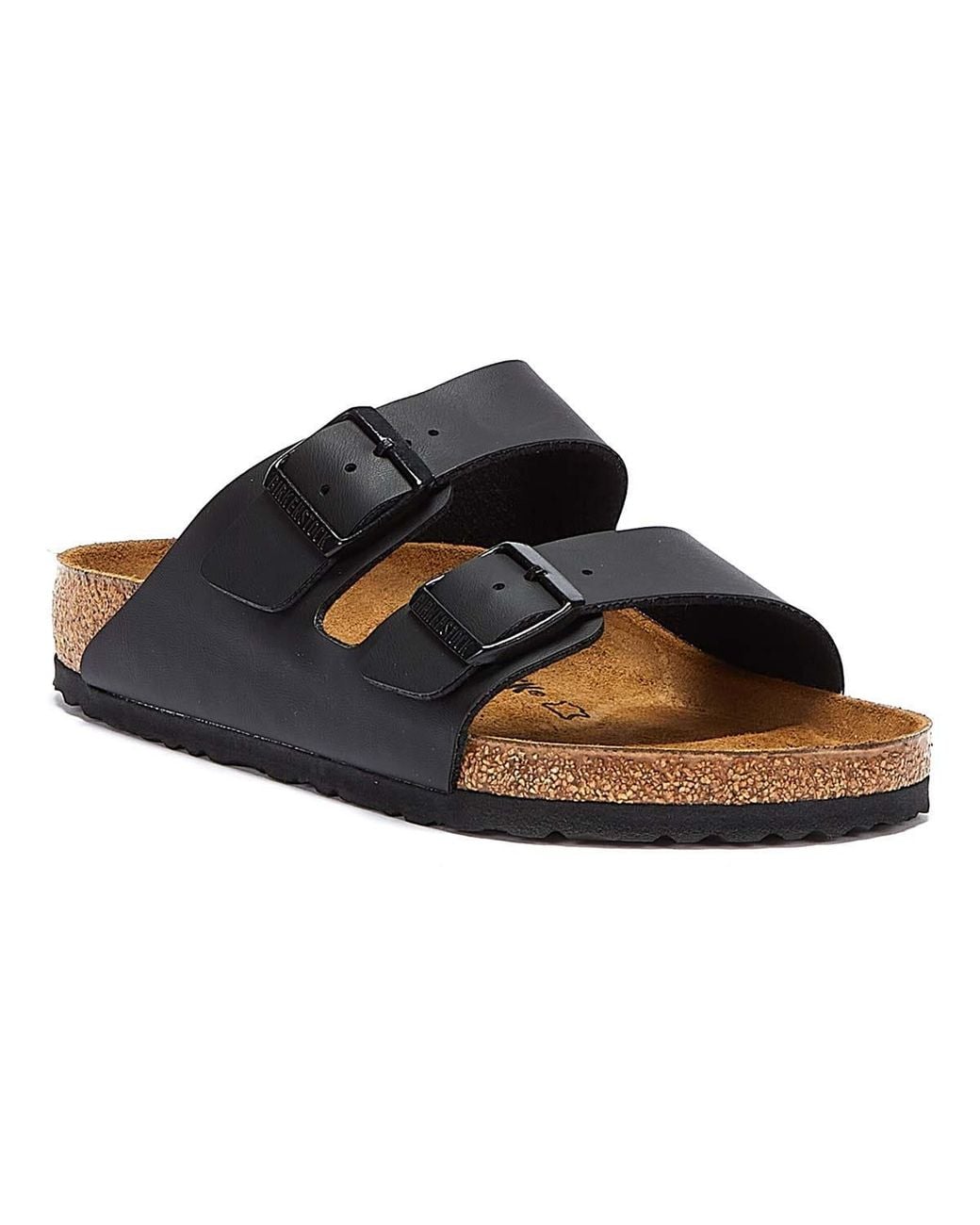 Birkenstock Black Arizona Birko-Flor Regular Sandals for men