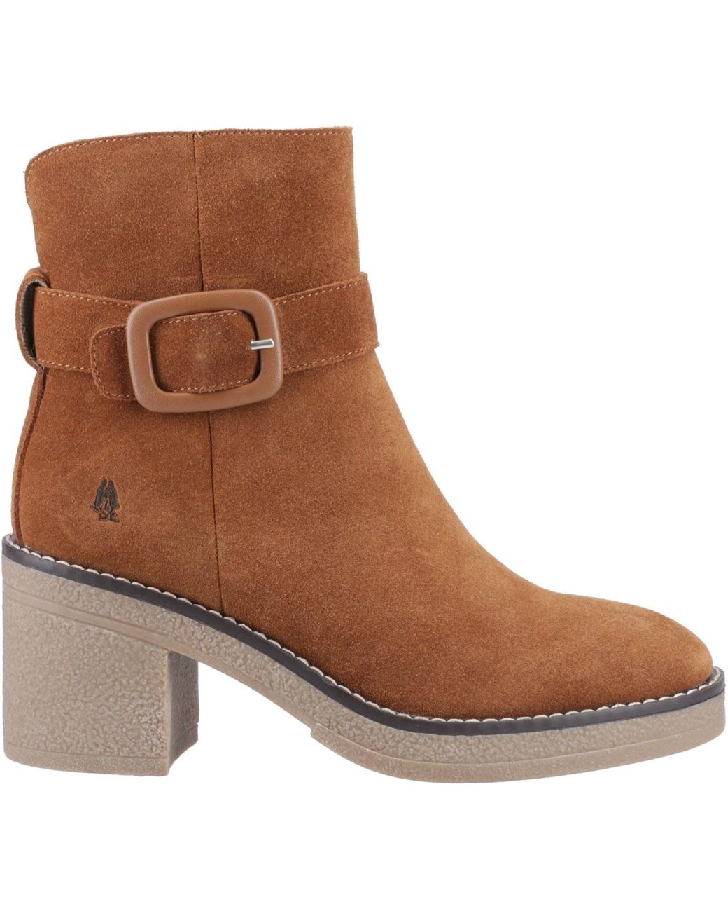 Hush Puppies Brown Fearne Suede Heeled Ankle Boots