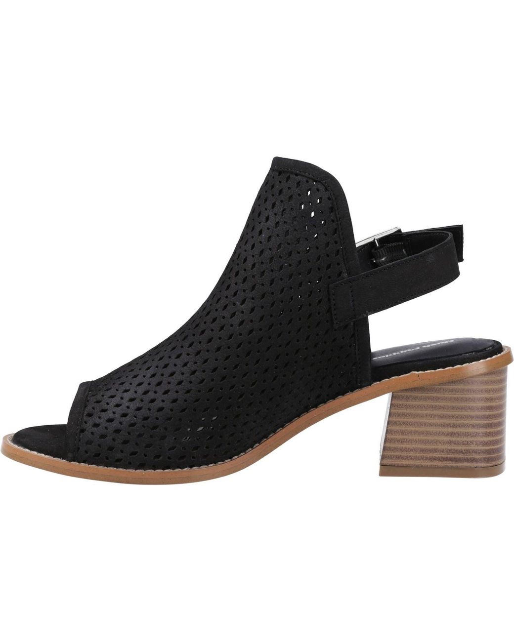 Hush Puppies Black Louise Heeled Leather Heels