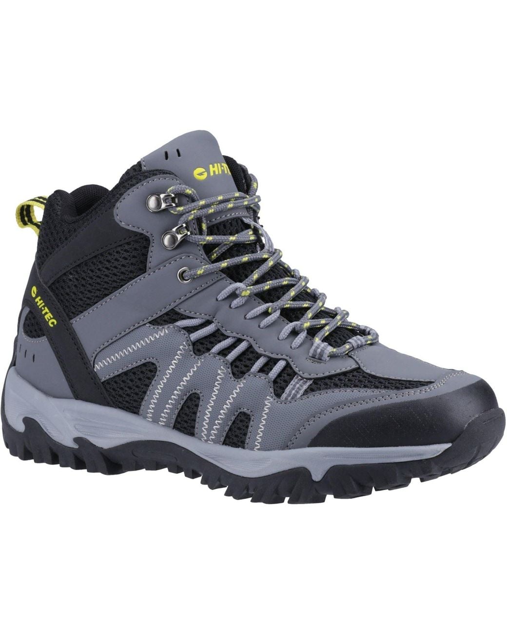 Hi-tec Gray Jaguar Mid Synthetic Graphite//Citron Hiking Boots for men