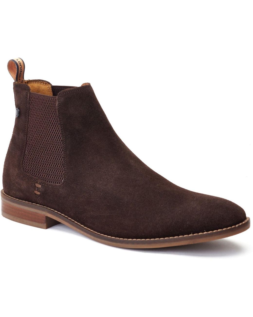 Base London Brown Virgil Leather Burnt Boots for men