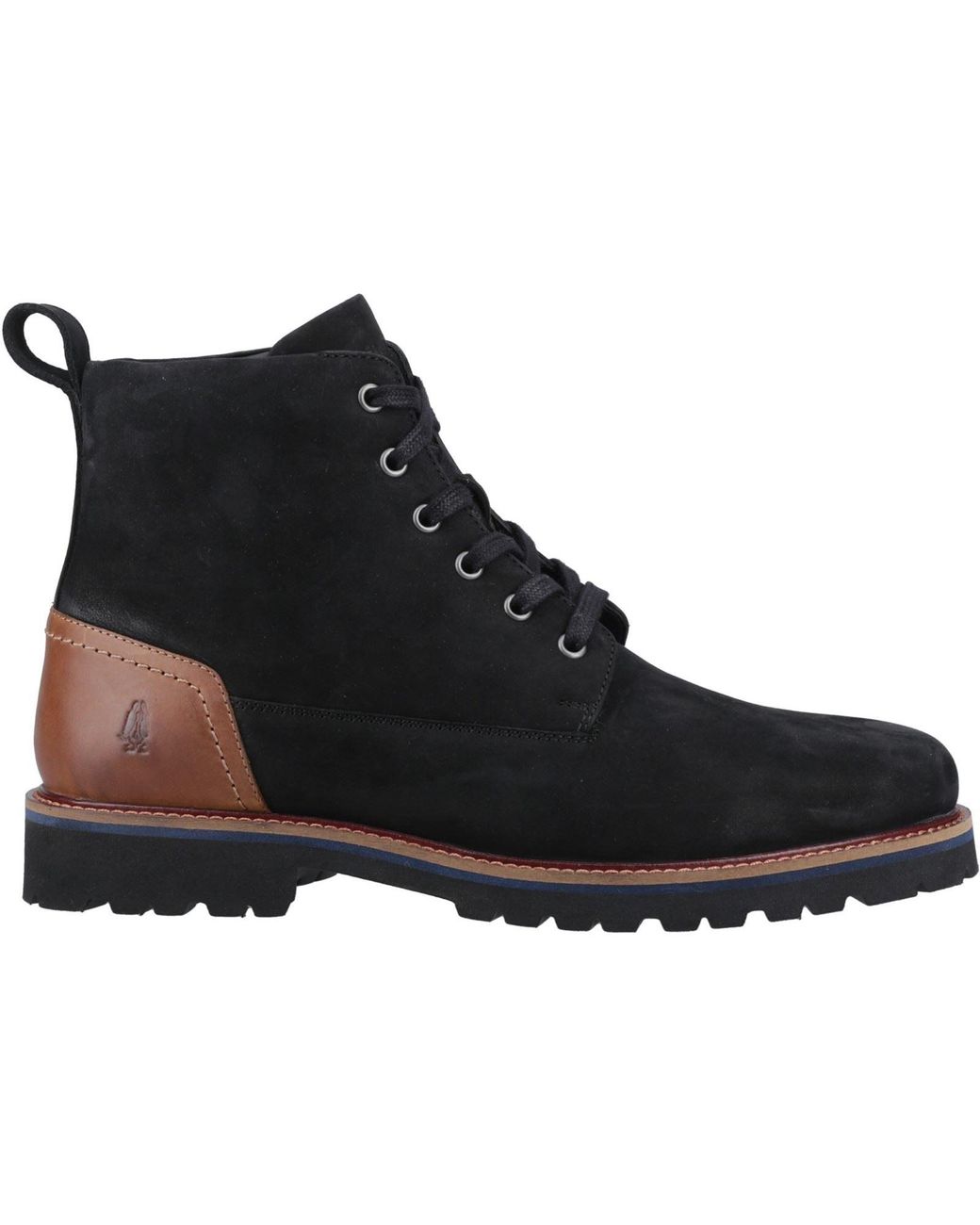 Hush Puppies Black Maguire Nubuck Ankle Boots for men