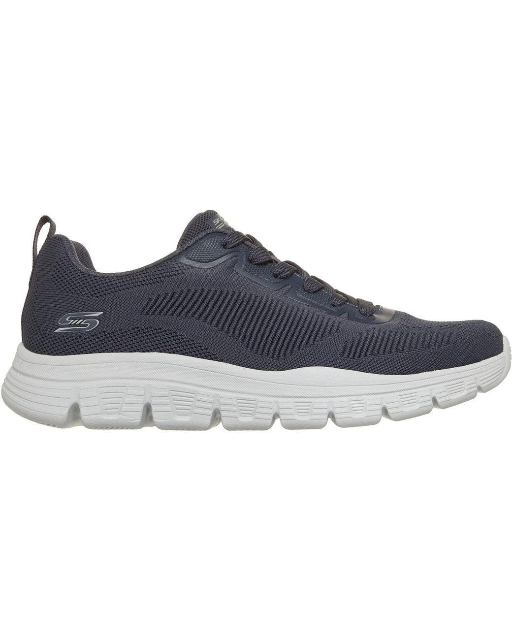 Skechers Blue Bobs B Lite Textile Dark Trainers for men