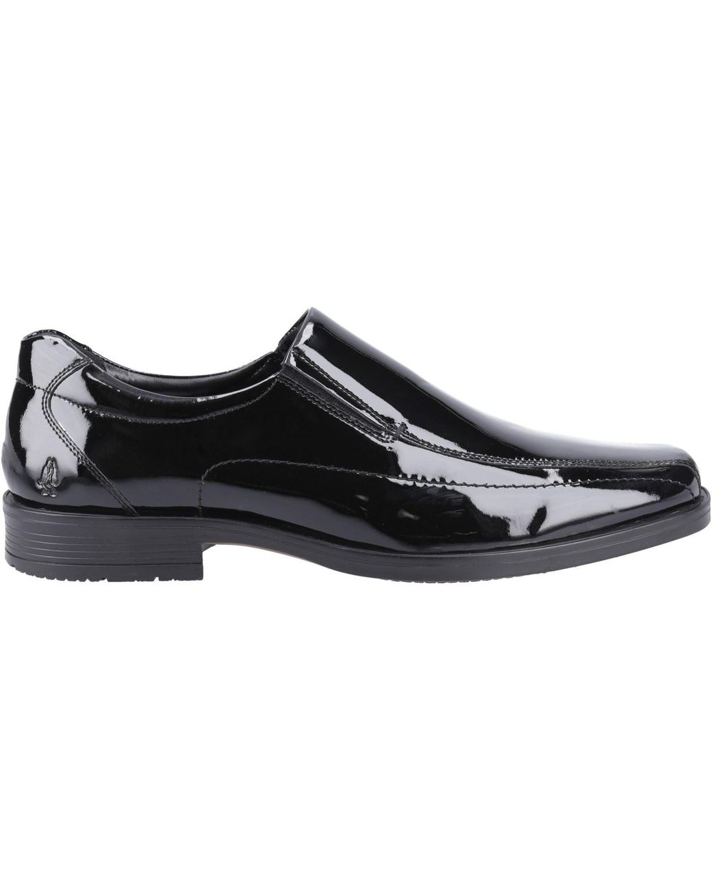 Hush Puppies Black Brody Leather Slip-On Shoes for men