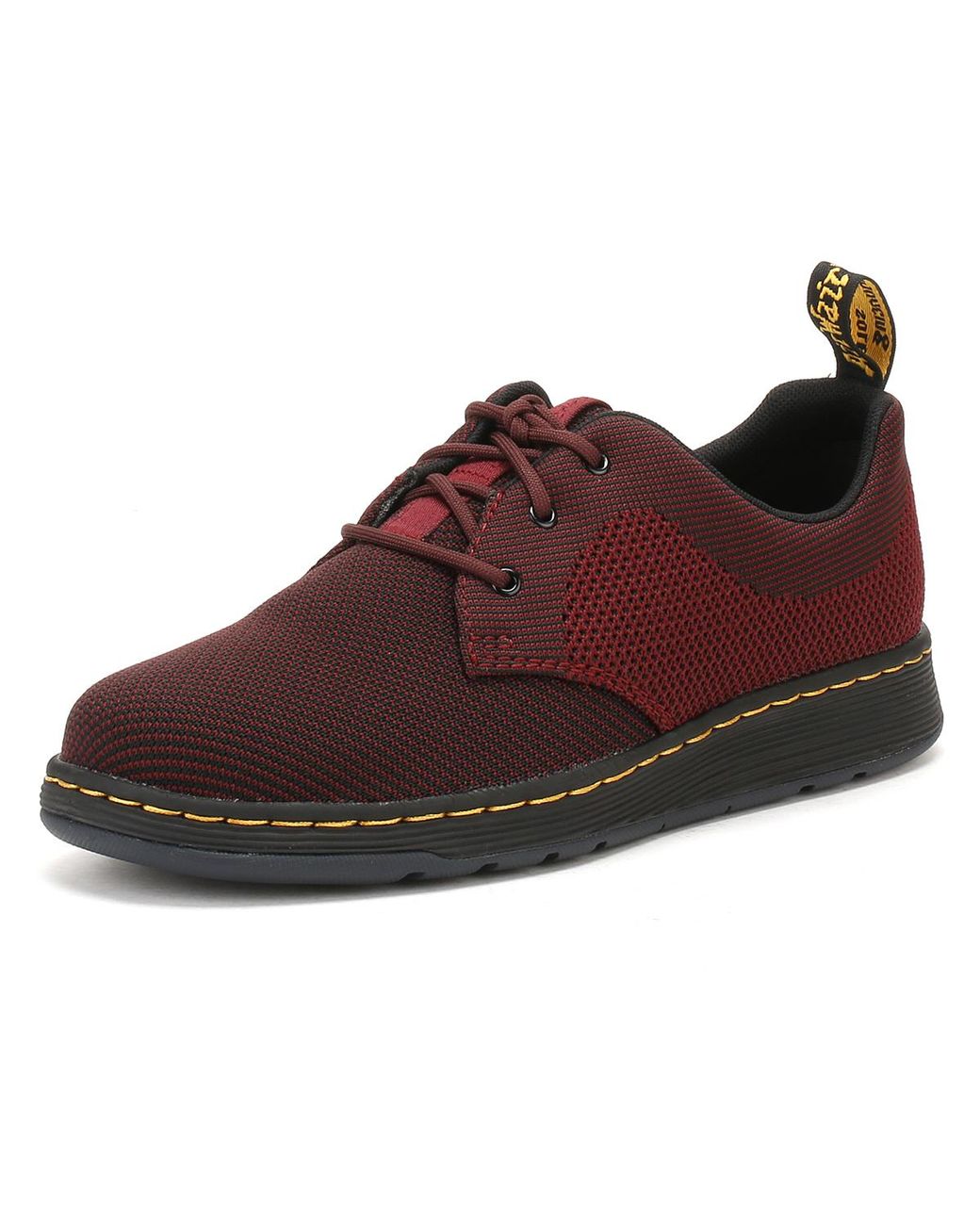 Dr. Martens Dr. Martens Oxblood / Black Cavendish Knit Shoes in Red for Men  | Lyst UK