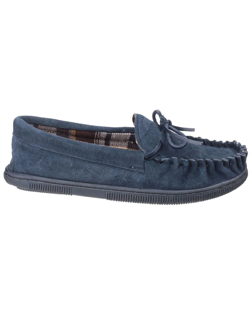 Cotswold Blue Alberta Suede Slippers