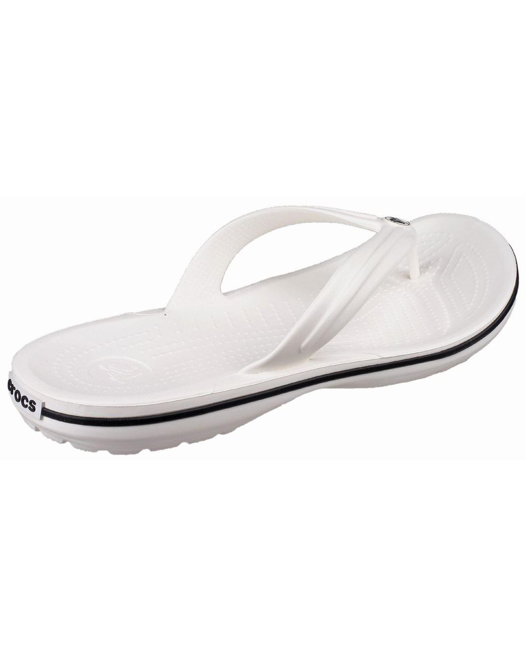 CROCSTM White Crocband Flip Croslite Rubber Sandals