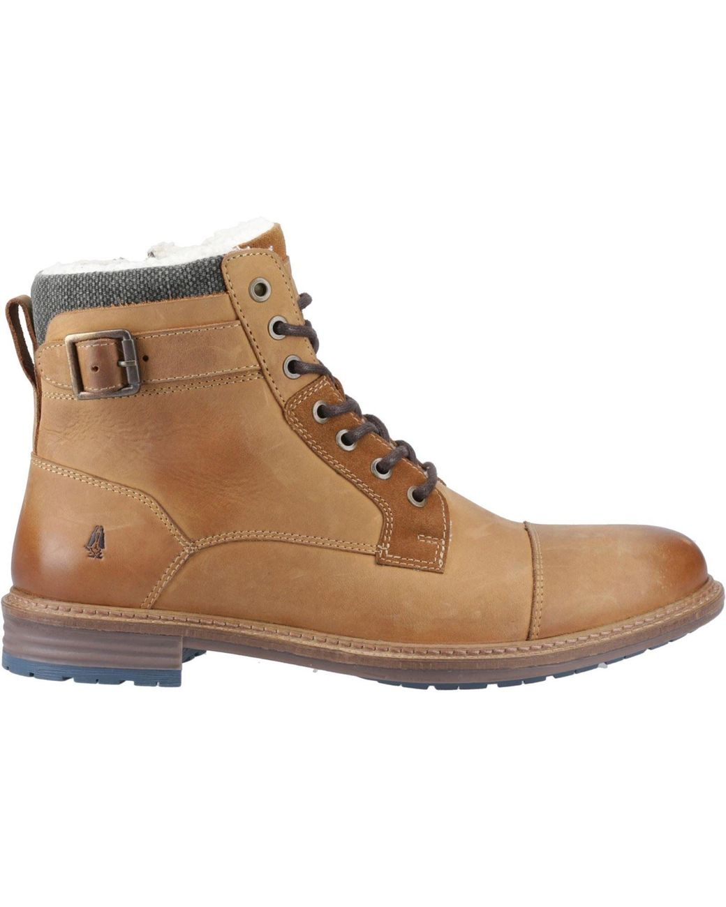 Hush Puppies Brown Jordan Leather Ankle Boots for men