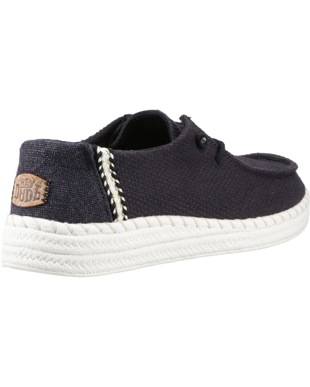 HeyDude Blue Wendy Espadrille Woven Cotton Blend Espadrilles