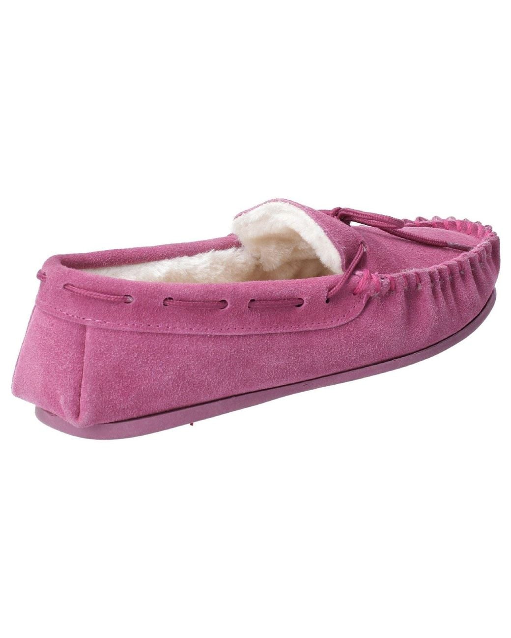 Hush Puppies Purple Allie Suede Rose Slippers