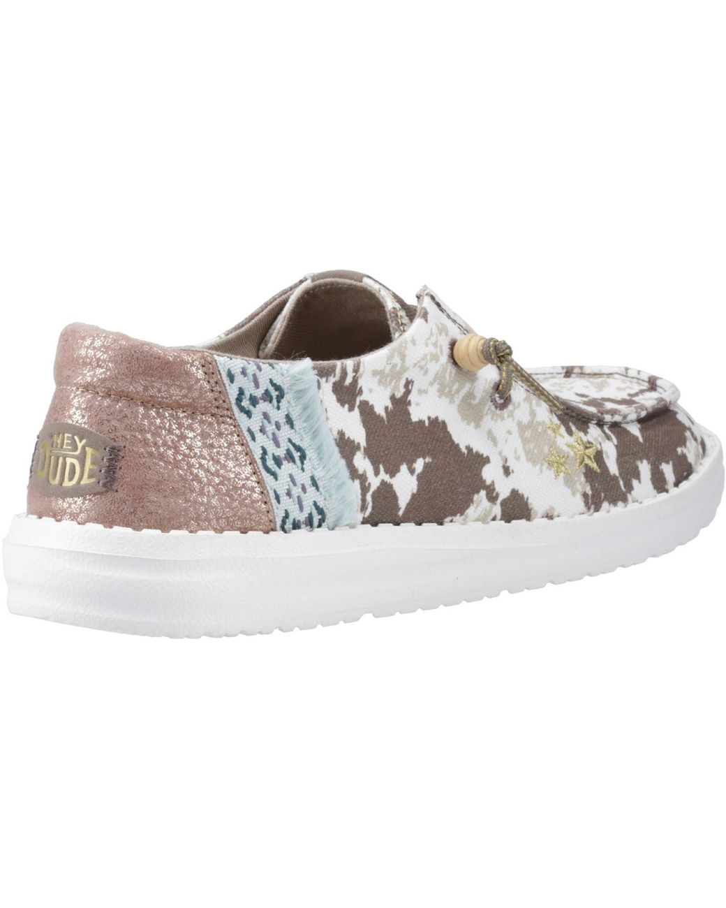 HeyDude Metallic Wendy Disco Cow Cotton Shoes