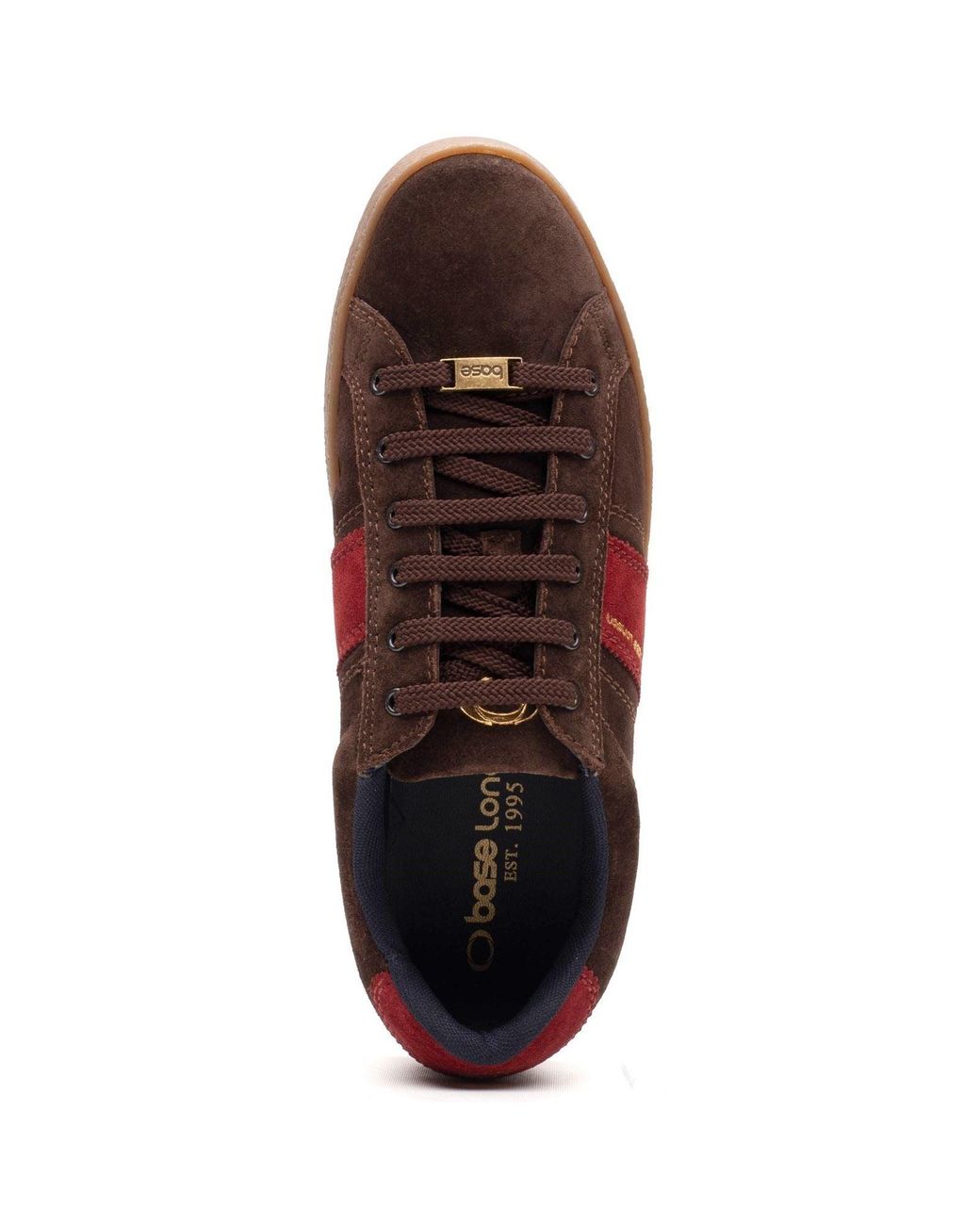 Base London Brown Hopper Leather Trainers for men