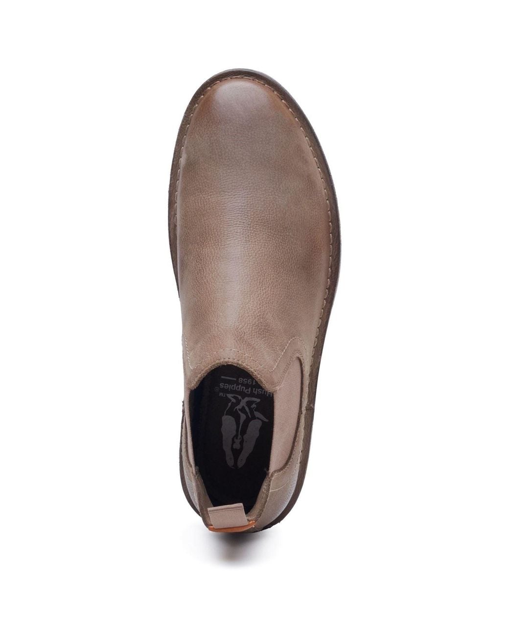 Hush Puppies Brown Shaun Leather Stone Boots for men
