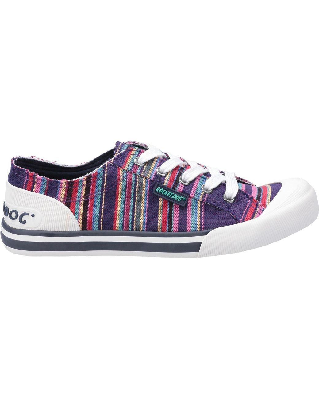 Rocket Dog Blue Jazzin Cotton Multi Trainers