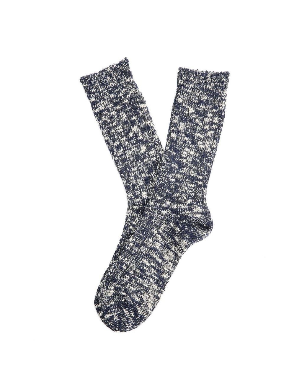 Anonymous Ism Gray Classic Slub Crew Socks for men
