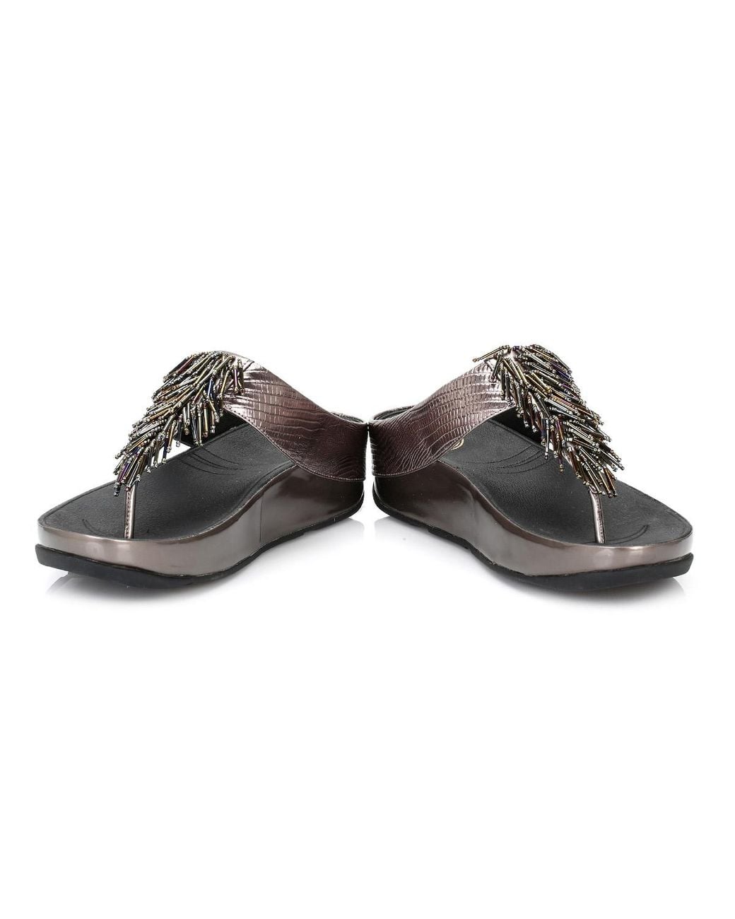 Fitflop Womens Cha Cha Nimbus Silver Sandals in Metallic | Lyst UK