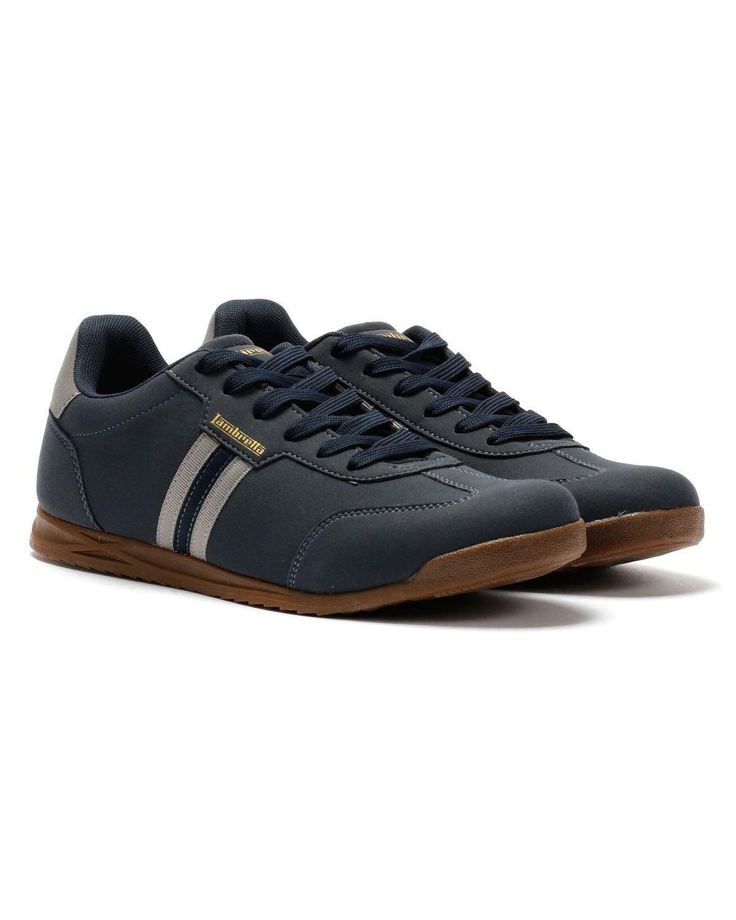 Lambretta Blue Tackle /Charcoal Trainers for men