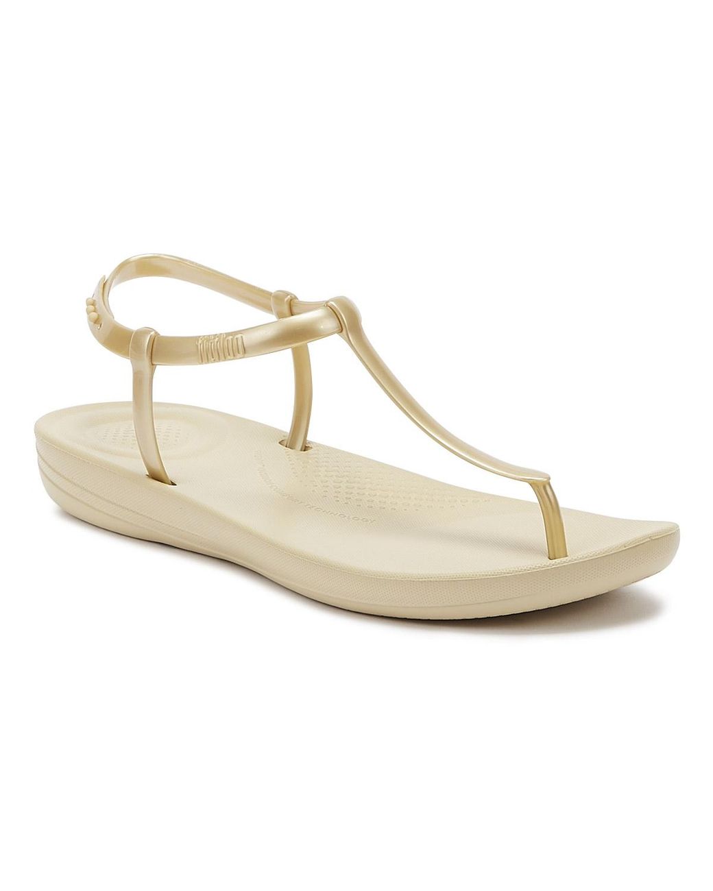 Fitflop Iqushion Splash Pearlised Back-strap Womens Gold Sandals in  Metallic | Lyst UK