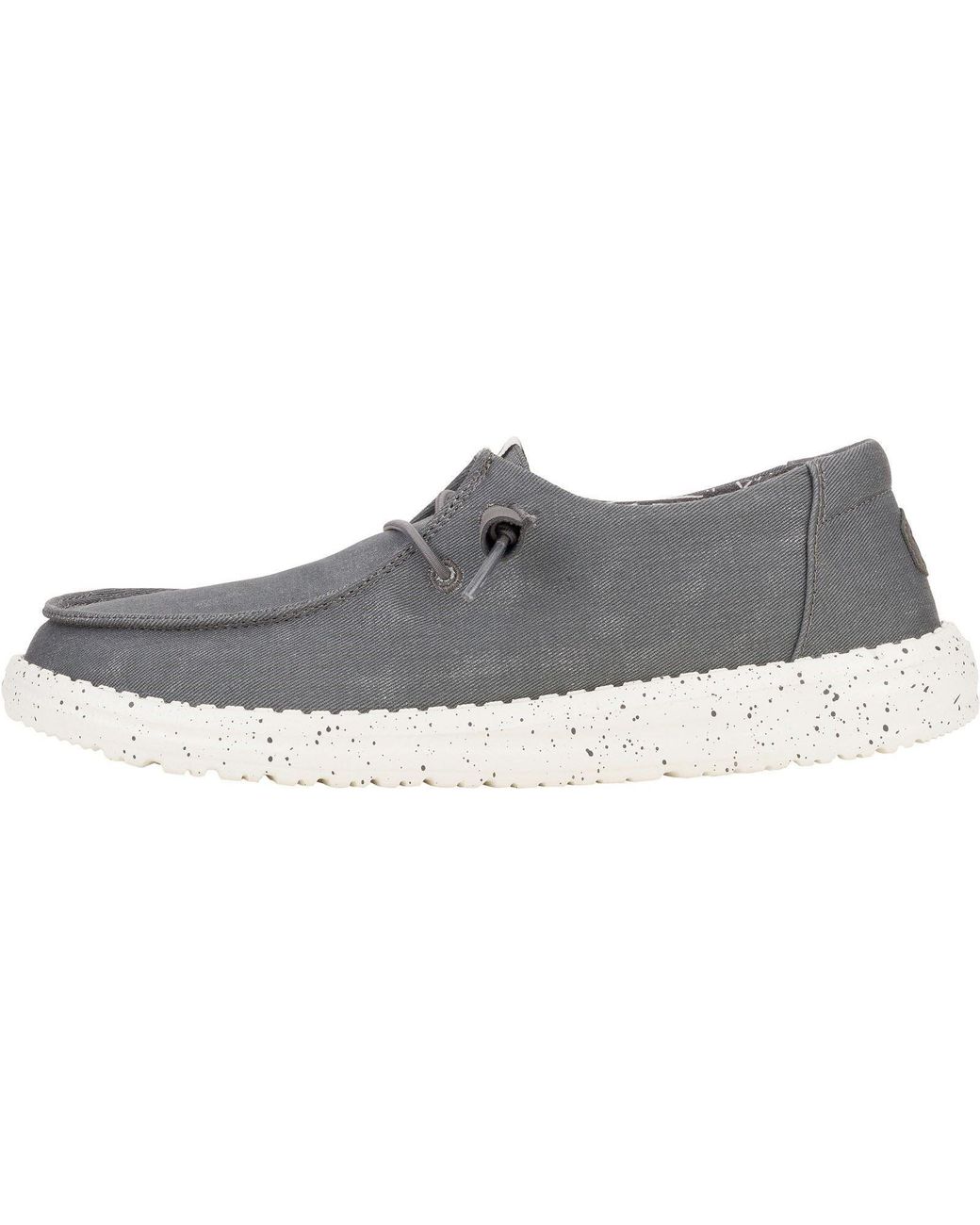 HeyDude Gray Wendy Canvas 100% Cotton Loafers