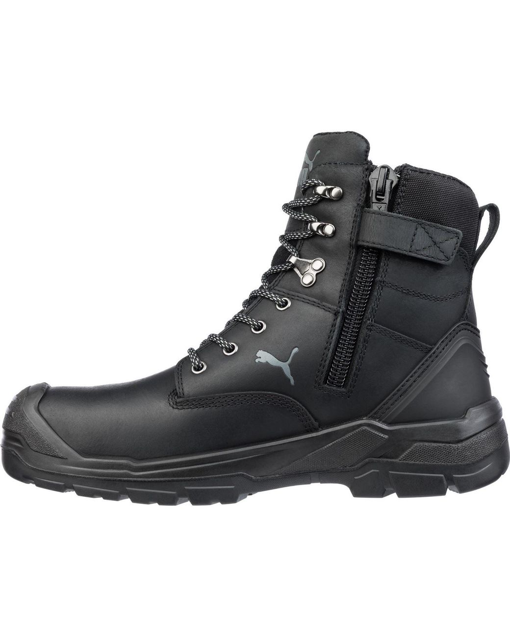 PUMA Black Conquest 630730 Leather Safety Boots