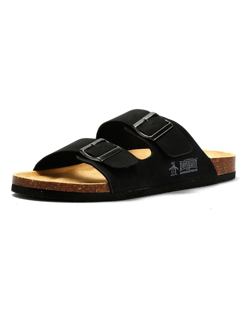Original Penguin Black Port 2 Sandals for men